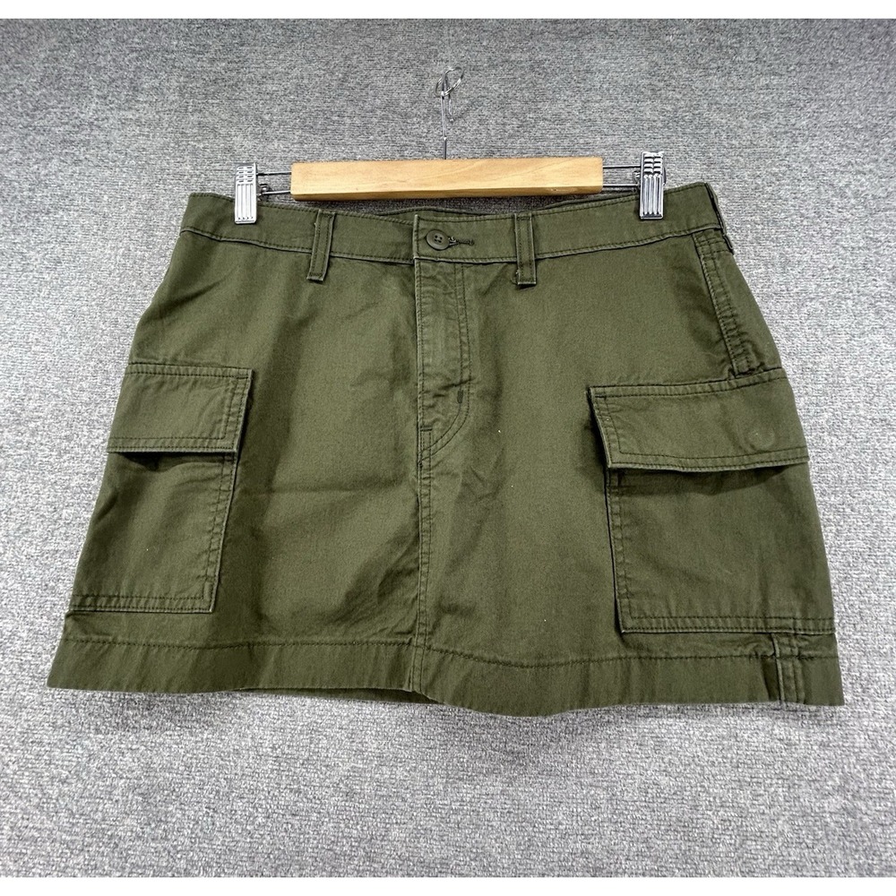 Levis 94 Cargo Skirt Women Size 29 Military Green Casual Summer Classic